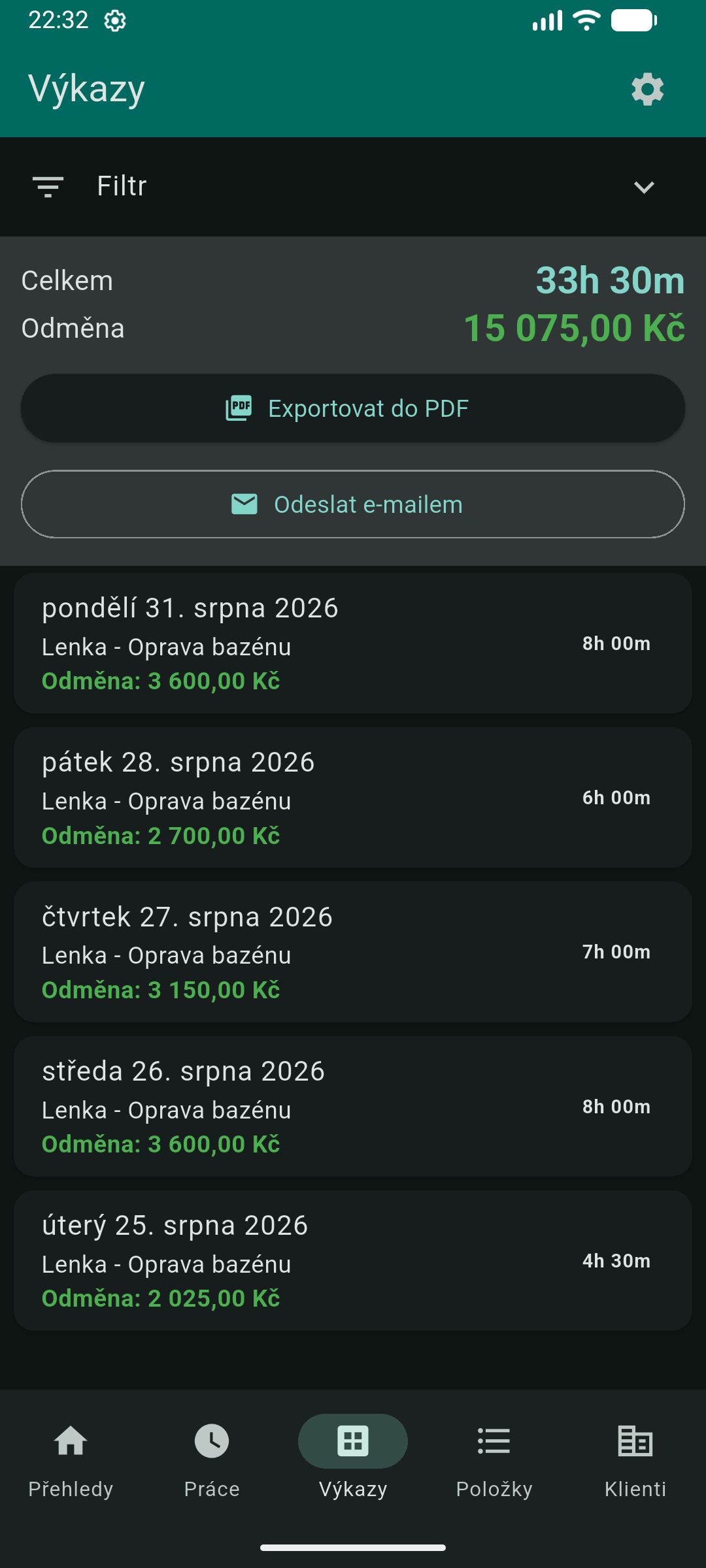 Gergis – přehled projektů